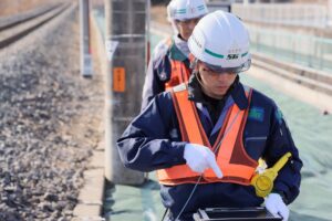 徹底した安全管理で守る鉄道工事